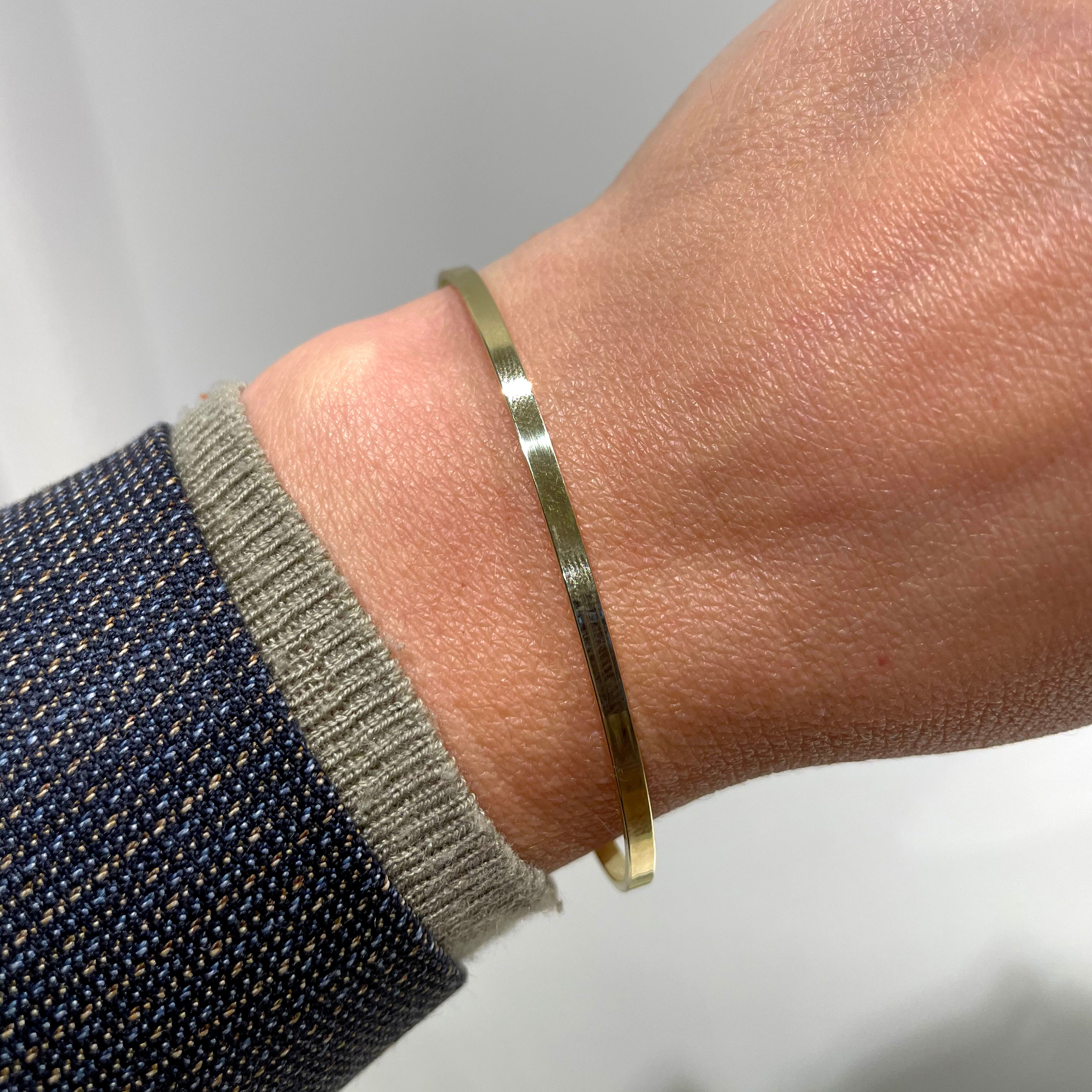 Solid Gold Wheat Chain Ring Bracelet - ET1104175625 | Goldstore
