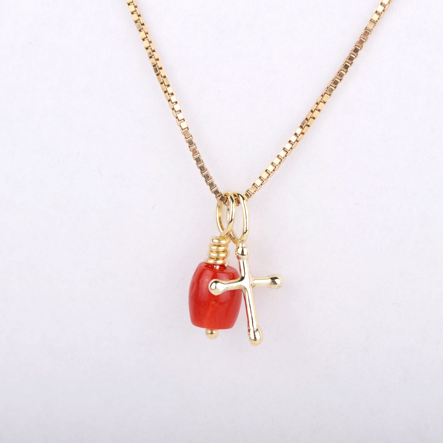 Pendant 14k red passion
