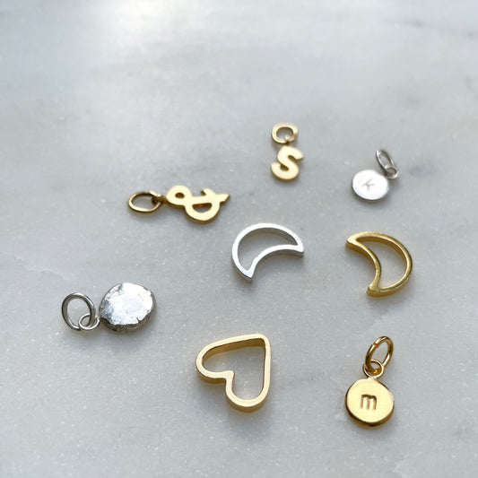 Loose pendant coin letters